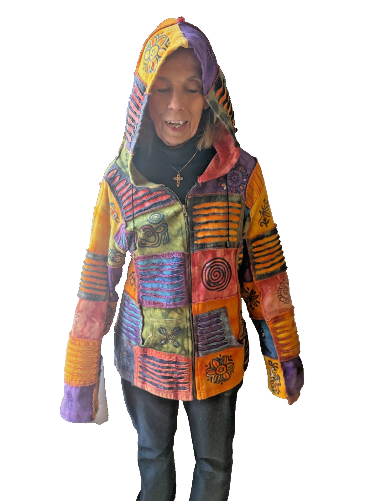 rising international patchwork jacket hippie boho… - image 2