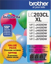 Genuine High Yield Color Ink Cartridges, LC2033PKS, 3-Pack, Cyan, Magenta, Ye...