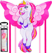 43.3'' Unicorn Kite Easy to Fly for Kids and Adults, Large Beach Kite for Outdoo