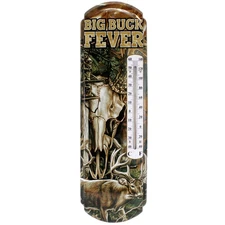 River's Edge Products Tin Thermometer - Big Buck Fever