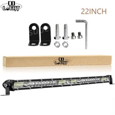 22" inch Spot Flood LED Light Bar Combo Offroad Driving for Truck SUV ATV Jeep