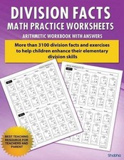 Division Facts Math Practice Worksheet Arithmetic Workbook With Answers: Daily P