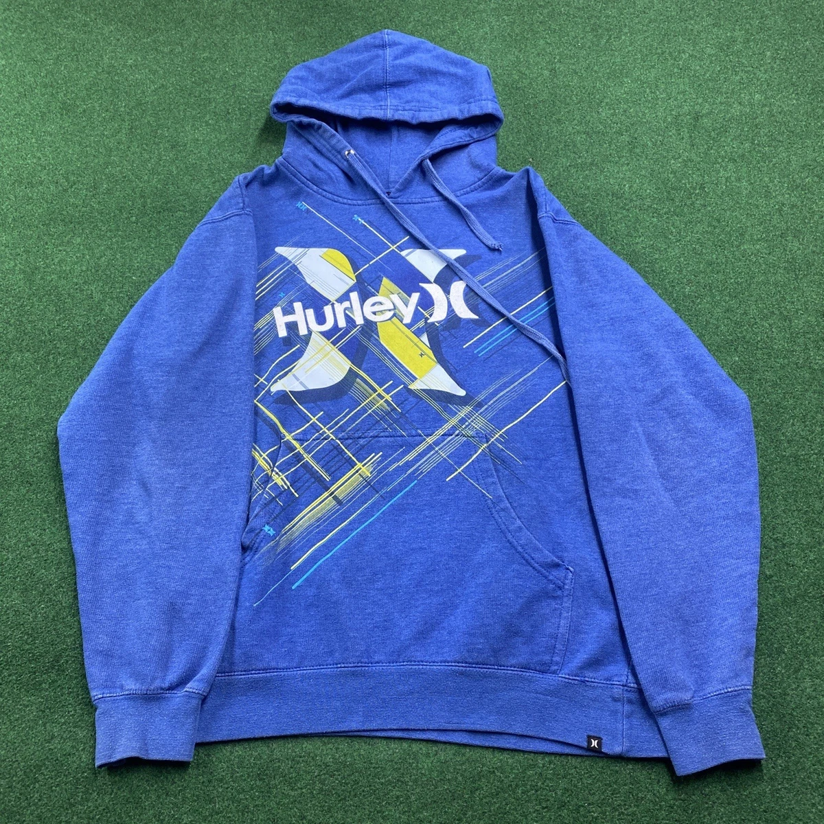Sweat à Capuche Hurley Vintage Réversible Années 2000 - Taille S - Gris