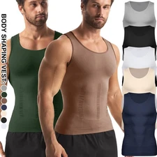 Men's Compression Belt Shaper Vest Tummy Control Sleeveless Top Slimming Elastic