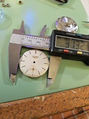 ORIGINAL ZIFFERBLATT FÜR LONGINES CAL 30L MIT ORIGINAL ZEIGER SET SIEHE FOTO
