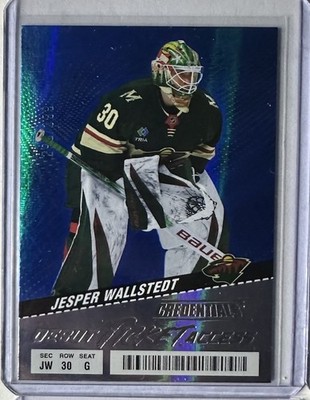 2024-25 Credentials Jesper Wallstedt Debut Ticket Access Blue /399 #131 Wild