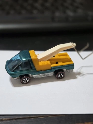 HOT WHEELS VTG 1:64 1969 REDLINE HEAVYWEIGHTS TOW TRUCK AQUA HONG KONG VG+