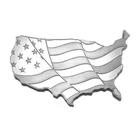 5 oz Silver Bar USA Flag Design Elemetal .999 Fine Silver Bar - Sealed