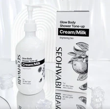 SEOHWABI Glow Body In-shower Tone-up Milk /Cream Whitening Skin 300ml.