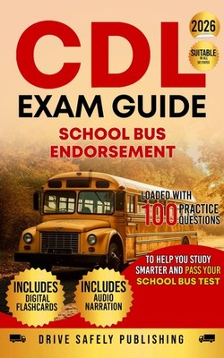 School Bus CDL Guide 100 Questions + Digital Flashcards + Audio free ship