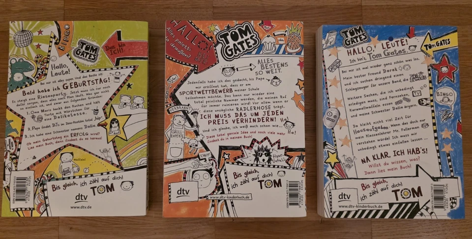 3x Tom Gates Taschenbücher, Comic Roman von Liz Pichon - Bild 2 von 2