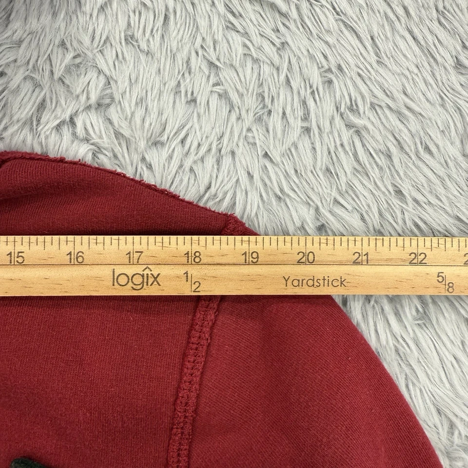 Sudadera con Capucha American Eagle Para Hombre S Roja De Colección Y2K Cremallera Completa Envejecida Grunge Spellout 77 Foto 3 de 4