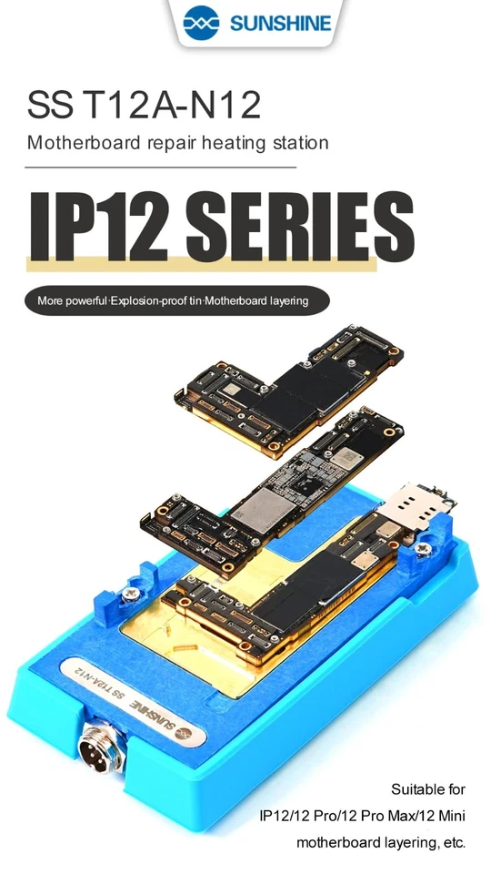 PreHeater Platform iPhone Motherboard 12 Series 4in1 Sunshine SS-T12A N12 UK - Image 2 of 4