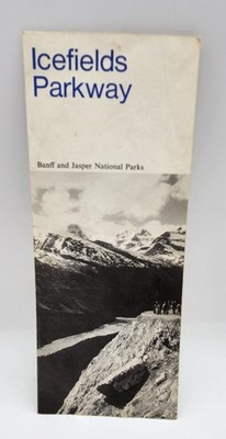Vintage Icefields Parkway Banff Jasper National Parks Canada Map Guide 1971