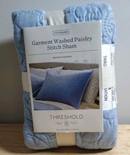 NWT - Threshold Standard Garment Washed Paisley Stitch Sham