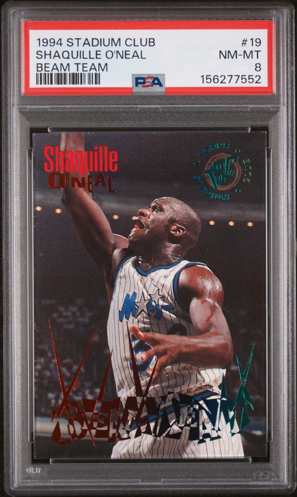 1994-95 Topps Stadium Club - Beam Team Shaquille O'Neal #19  PSA 8 HOF MAGIC
