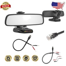 Secure Mirror Mount  Braided USB Power Cord for Uniden Radar Detectors R3 R4