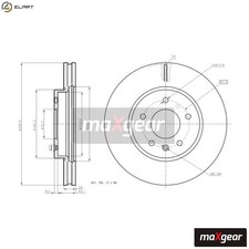 2x BRAKE DISC 19-2369 FOR PONTIAC VAUXHALL OPEL CHEVROLET LNJ 3.4L 6cyl TORRENT