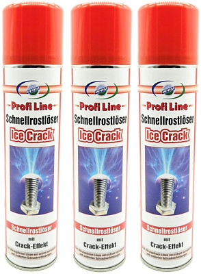 Rostlöser Schnellrostlöser Rostentferner 3 x400ml Schnell PROFILINE mit IceCrack