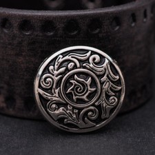 10PC Antique Silver Ancient Sun Flower Totem Celtic Leathercraft Saddles Conchos