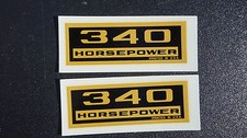 1963 Chevrolet Corvette L76 327 340hp 340 Horsepower Valve Cover Decal Pair