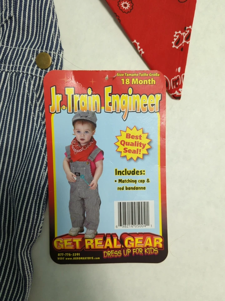 Aeromax Jr. Traje de ingeniero de tren, talla 18 meses Foto 2 de 4