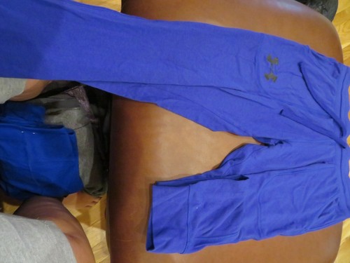 blue under armour compression pants