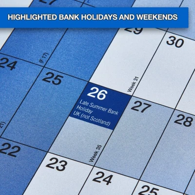 2024 Compact Year Planner Wall Calendar With | Grelly UK