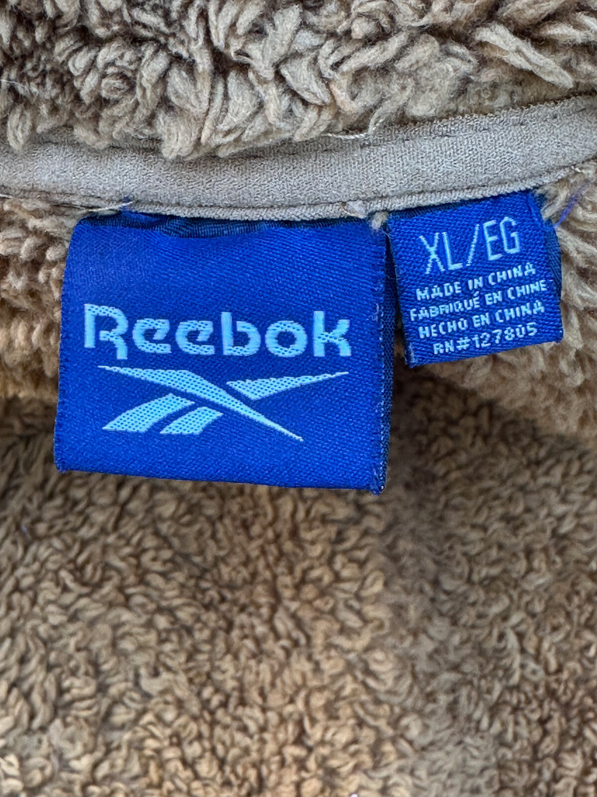 Vintage RARE Reebok Men's Brown Full Zip Jacket Size XL. image 5