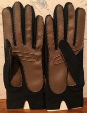 Vintage 1988 Women's L'eggs Sheer Energy UNLINED Driving Gloves Black/Brown NEW