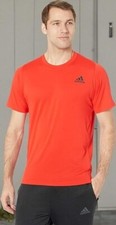 Adidas Red Logo Spellout T Shirt Men's Size M Unisex Short Sleeve