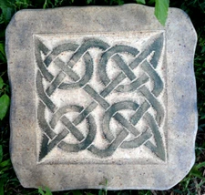 Celtic tile plastic mold plaster concrete casting mould  9" x 9" x 3/4" thick