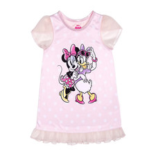 New Disney Toddler Girls Minnie Mouse  Daisy Short Sleeve Nightgown 2 3 4