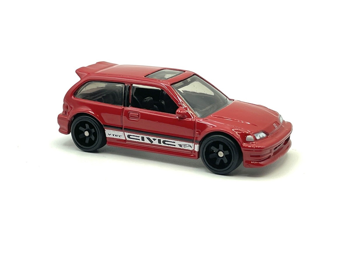 ミニカー Hot Wheels '90 HONDA CIVIC EF TH 2023 Hot Wheels '90 Honda Civic EF Red Car HW J-Imports