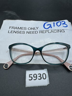 WOOW OPTICAL FIRST DATE 2 BLUE GOLD PINK AUTHENTIC FRAMES EYEGLASSES 54-15