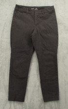Old Navy Pixie Cropped Chino Pants Women's 2P Gray Stretch Mid-Rise