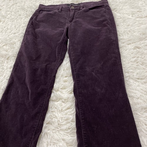 Calvin Klein Purple Corduroy Pants Women 6 Straight Flat Cords Sk8 Pocket Hole - Picture 4 of 21