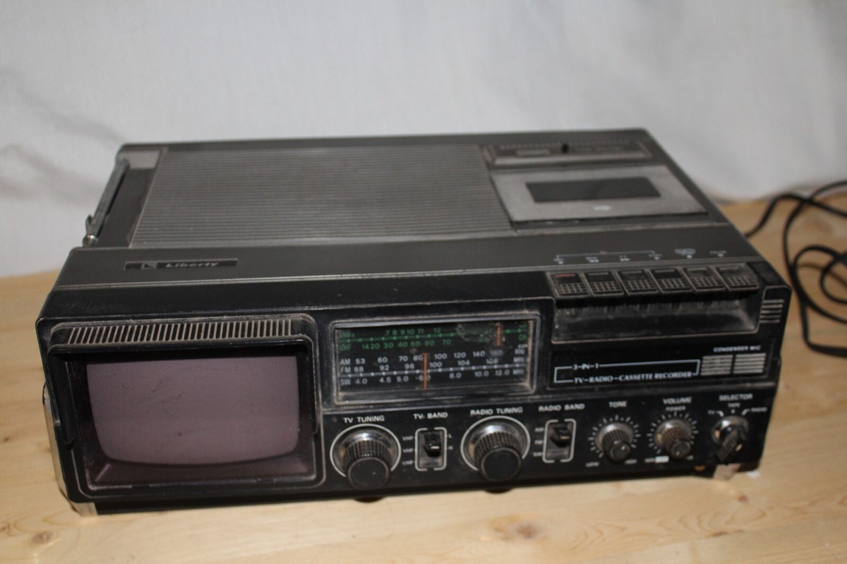 Vintage Liberty 1983 SN-500A Portable TV-Radio-Cassette Recorder