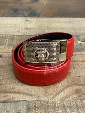 men's leather belt metal buckle fashion design