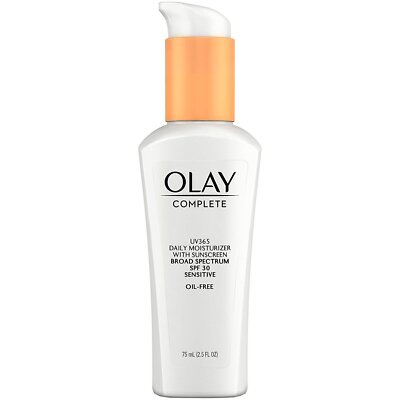 Olay Complete Daily Moisturizer for Sensitive Skin with Sunscreen SPF 30 2.5 Oz