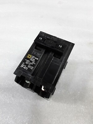 Hom215 Square D Miniature Circuit Breaker Homeline 15 Amp 2 Pole 120 