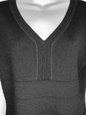 Cable & Gauge Top Pullover Short Sleeve V Neck Size Med Excellent Condition
