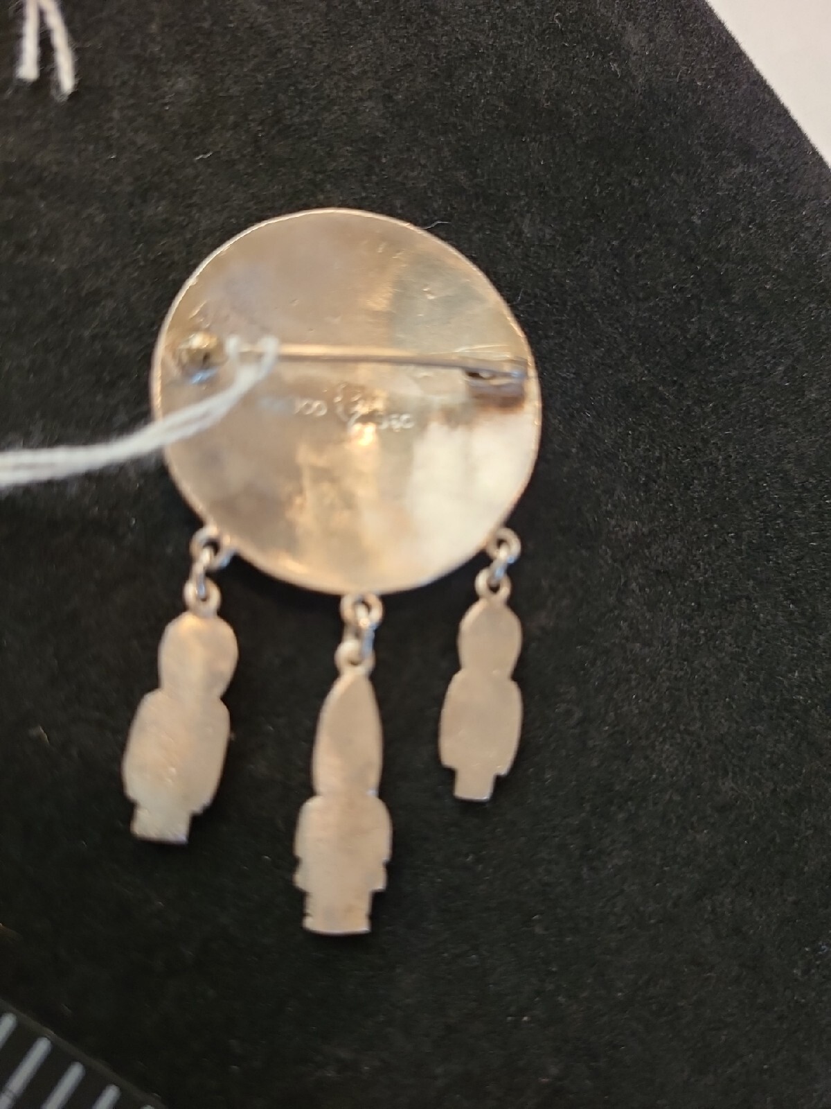 Vintage Solid 900 Silver Peruvian Aztec Mayan Bro… - image 6