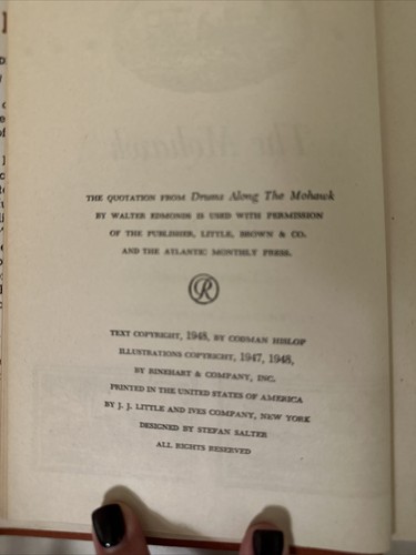The Mohawk Codman Hislop Rivers Of America First Edition 1948 - Picture 5 of 6