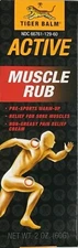 Tiger Balm Active Muscle Rub 2 Oz ( 60g ) - Non Greasy Pain Relief Cream