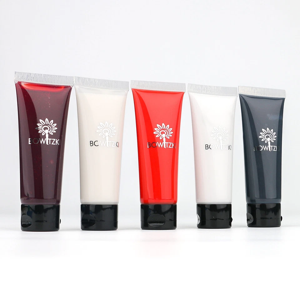 Kit de Maquillaje Bowitzki Venta Caliente Halloween Negro Blanco Rojo Kit de Pintura Facial Sangre Falsa Foto 2 de 4