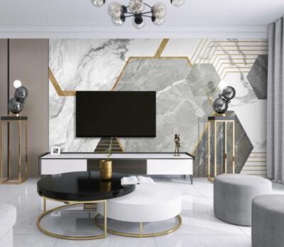 3D Gray Hexagon E3699 Wallpaper Mural Paper Wall Print Indoor Murals CA Erin