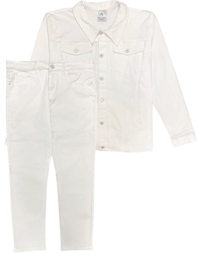 Men's Denim Classic Jean Suit 2-Piece Outfit Jacket & Pants - Picture 8 of 9