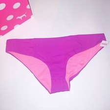 Victoria Secret PINK Swim Bikini Bottom Small Solid Berry New