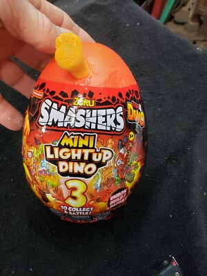 Zuru Smashers Mini Light Up Dino Unbox Build Battle Smash-O-Saurus Dinosaur Egg 